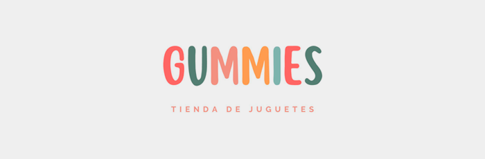 Logotipo Gummies tienda de juguetes