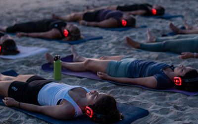 Silent Yoga al atardecer